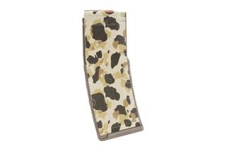 Amed2 Mod 2 Polymer AR-15 magazine in camouflage Desert Frog Skin finish